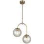Opviq Portemo - 52-02 Candelabro de Metal y Vidrio Laca Antigua